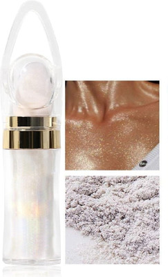 Emijun Glitter Highlighter Powder Stick Make up Puff Fairy Stick Highlighter(WHITE)