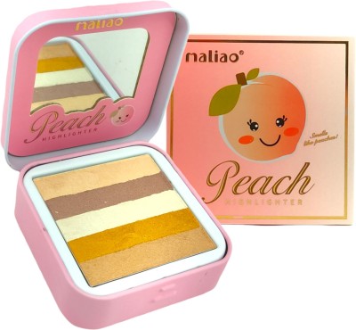 maliao Peach Instant glow shimmer Brick Highlighter Palette, for women and girls Highlighter(Multicolor)