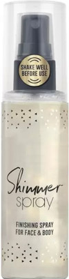 EVERERIN Makeup Simmer Setting Spray with Glitter, Moisturizing Makeup Finishing Spray Highlighter(Silver)