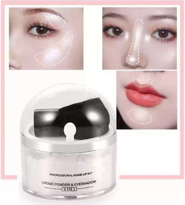 HUZURLU Best SILVER shimmer powder eyeshadow highlighter powder Highlighter(Silver)