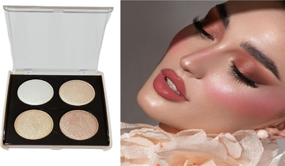 GABBU powder Highlighter For Face Makeup With Dewy Finish Highlighter(multi)