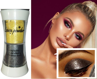 ADJD MULTI COLOR HIGHLIGHTER AND EYE SHADOW HIGHLIGHTER DARK GREY & GOLD Highlighter(MULTI COLOR)