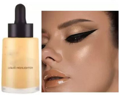 Luipui SHIMMER GOLDEN COLOR LIQUID HIGHLIGHTER MAKEUP PACK OF 1 Highlighter(GOLDEN)