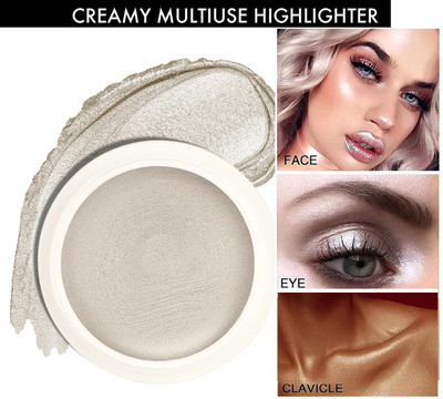 YAWI Natural Glow Ultra Pigment Easyblend Texture Longwear Illuminating  Highlighter(Sliver)