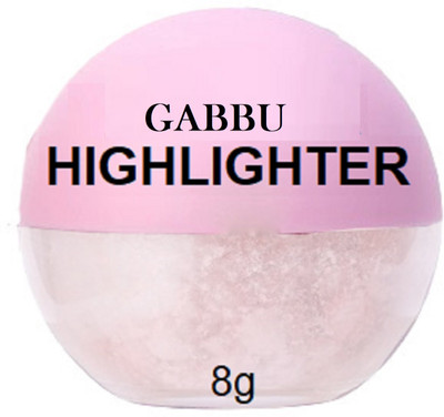 GABBU Highlighter lightweight & Long Lasting Highly-Pigmented Powder Highlighter(light pink)