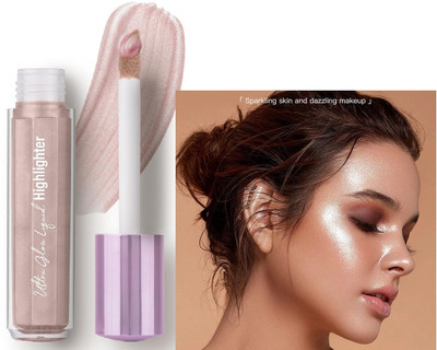 DARYUE Silver Body Liquid Highlighter spray Face  Highlighter(Pink)