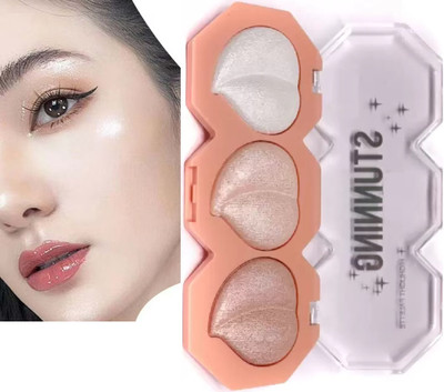 DARVING Highlighter Powder Palette Shimmer Makeup Long Lasting Highlighter(MULTICOLOR)