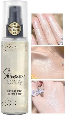 YAWI Smooth Glow Face And Body Silver Color Liquid Spray Highlighter(SILVER)