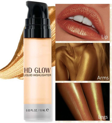 manasona Glow Liquid Highlighter | Glowing Radiance for Perfect Complexion  Highlighter(Gold)
