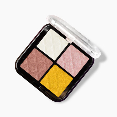 MARS 4-Color Highlighter Palette for Face | Long-Lasting Glow, Buildable & Blendable Highlighter(Shade-02)