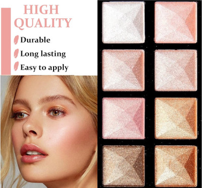 USBK Highlighter Palette | Ultra Bendable & Long Lasting Highlighter(MULTICOLOR)