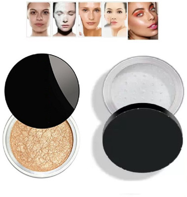 Aylily Professional Powder Powder| Highly Pigmented, Easy-To-Blend & Cruelty-Free Highlighter(Gold, Silver)