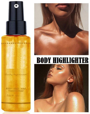 Latixmat LIQUID SHINY & SHIMMERY SPRAY BODY AND FACE HIGHLIGHTER Highlighter(gold)