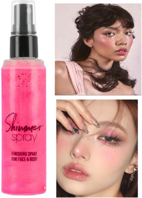 Latixmat Quick-Drying and Non-Sticky Glitter Spray Liquid  Highlighter(dark pink)
