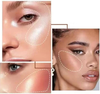 CATERINACHIARA HD Glow Liquid Highlighter For Face Makeup Highlighter(silver)