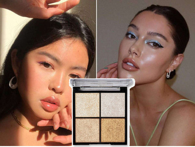 KA-KAIASHA 4 Shade illuminating Backed Highlighter and Blusher Palette Highlighter(MULTICOLOR)