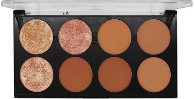 FASHION COLOUR PRO HD CONTOUR & HIGHLIGHTER PALETTE CH08 SHADE 01 Highlighter(MULTI COLOUR)
