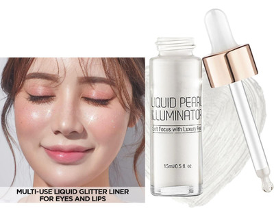 GFSU - GO FOR SOMETHING UNIQUE Drop Liquid Highlighter For Face Makeup Illuminating With Dewy Finish Highlighter(Silver)
