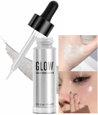MYEONG Liquid Highlighter Smooth Radiant Illuminator for Face Waterproof Highlighter(Silver)