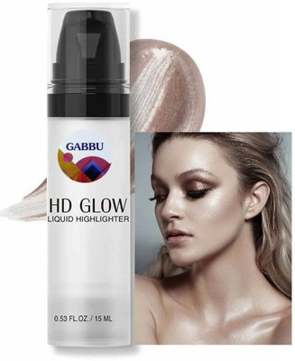 GABBU HD Glow Liquid Highlighter For Face Makeup | Illuminating Liquid  Highlighter(Silver)