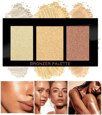 THTC Face Highlighter & Bronzer Palette Highlighter(Multi Color)