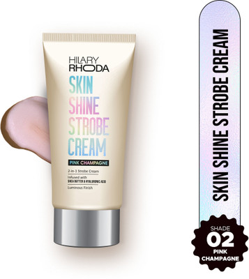 Hilary Rhoda Skin Shine Strobe Cream | 2 in 1 - Highlighter & Moisturiser | Luminous Finish Highlighter(Pink Champagne - Shade 02)