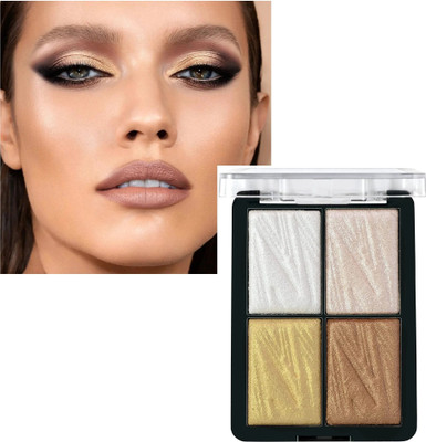 Arcanuy 4 Shade Illuminating Glow Brick Highlighter Palette Blusher Highlighter(multi color)