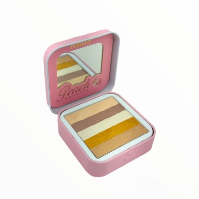 maliao Peach Instant glow shimmer Brick Highlighter Palette, for women and girls *1 Highlighter(Multicolor)