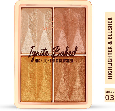 Shryoan Inginte Baked Multi Shimmer Blusher And Highlight Palette Highlighter(Multicolor 03)