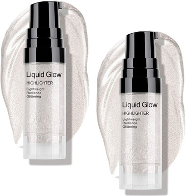 Emijun Makeup Liquid Long Lasting Shimmer Glow Highlighter COMBO Highlighter(silver)