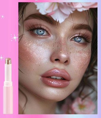 tanvi27 Crystal Jelly Eye Shadow Stick, Multi-Use Shimmer Light copper  Highlighter(Light copper)