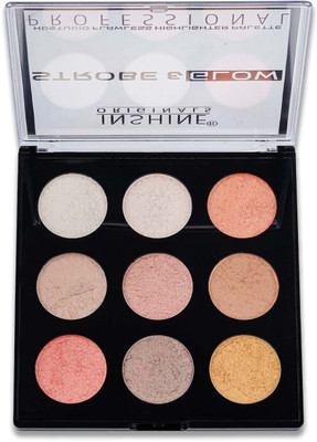 Inshine Strobe & Glow Highlighter Palette 9 Radiant Shades for Long-Lasting Glow Highlighter(GROUP B)