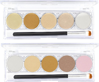 Emijun COMBO Shades Ultra Glow illuminating Highlighter palette 01 & 02 Highlighter(multi color)