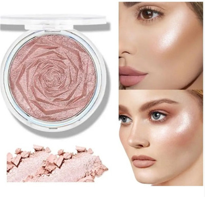 AEPRUY Face Highlighter Makeup Powder Glitter Glow Face Contour Shimmer  Highlighter(ROSE GOLD)