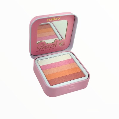 maliao Peach Instant glow shimmer Brick Highlighter Palette, for women and girls* Highlighter(Multicolor)