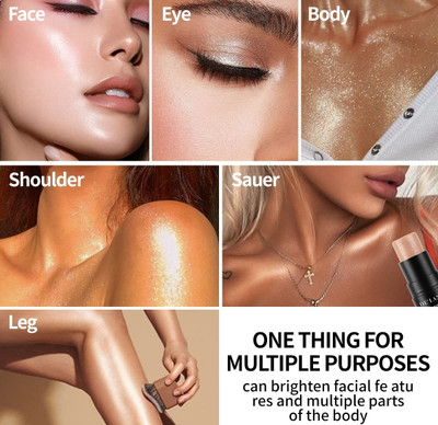 MYEONG highlighter with brush(Golden)