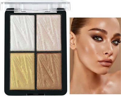 DARYUE Silky Pigments| Long Lasting Shimmer Look| Highlighter Palette Highlighter(Multicolor)