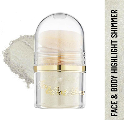 HUZURLU Face & Body Shimmer Highlighter Powder Pigments|For Eyes & Face Makeup Highlighter(silver)