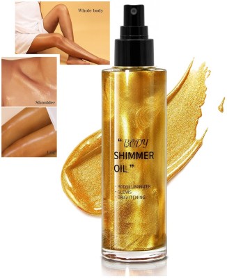 tanvi27 Pro Shiny Glow Illuminating Bronzing Gold Face & Body Highlighting Spray(GOLD)