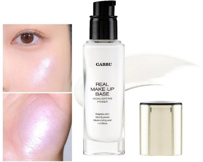 GABBU Korean Makeup Base Highlighting Primer| Skin-Hydrating Poreless Primer Highlighter(Pink)