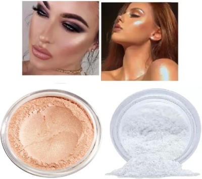 Aylily Face Makeup powder Highlighter Water prof & long lasting for all skin type Highlighter(Gold, Silver)