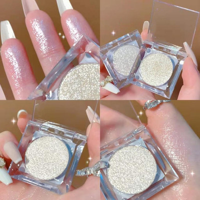 MYEONG Shimmer Highlighter Palette Brightening Eyes Eyeshadow Palette Eye  Highlighter(Silver)