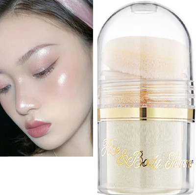 Wiffy Silver Shimmer Powder Highlighter Loose Powder Highlighter(SILVER)