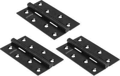 Plantex Heavy Duty Stainless Steel Door Hinges 4 inch x 14 Gauge/2mm Thickness for Door Butt/Mortise Hinge(Black Pack of 3)