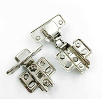 ADISON auto close slow motion hinges 15 degree cabinet and wardrobe hinges Self Closing Hinge(Silver Pack of 2)