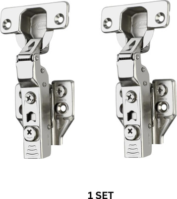 VESPERPRO Raizen 8 Degree Half Overlay (Half takar) Soft close in Hydrolic Concealed Hing Self Closing Hinge(Silver Pack of 1)
