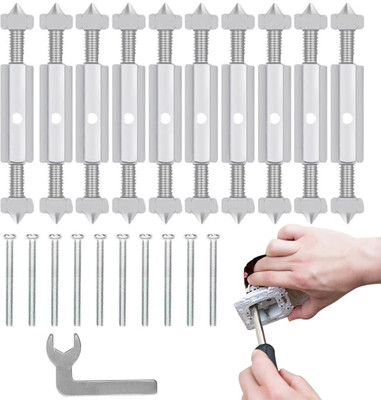 MAYCREATE 10 Sets 86 Wire Box Repair Kit Universal Socket Outlet 10 Sets 86 Type Electric Outlet Socket Repair Kit Junction Box Screw Tool Set Single Sided Speciality(Pack of 21)