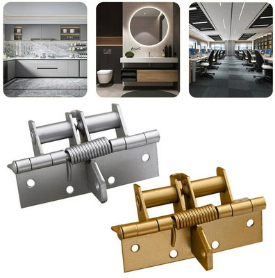 Harvic 3 in 1 Automatically Door Hinge Lock, 90 Degrees Positioning Spring Hinge Self Closing Hinge(Multicolor Pack of 2)