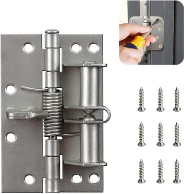 SUICUNE 90 Self Closing Hinges Spring Hinges Black Door Hinges Spring Door Hinges Self Closing Hinge(Silver Pack of 1)