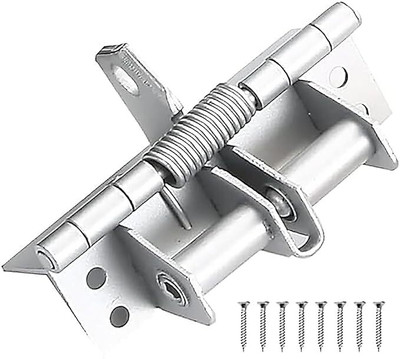 VELUZA 3 in 1 Automatically Door Hinge Lock Strap Hinge(Silver Pack of 1)
